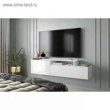 Тумба под ТВ Элия подвесная, 1800х404х440, цвет белый
