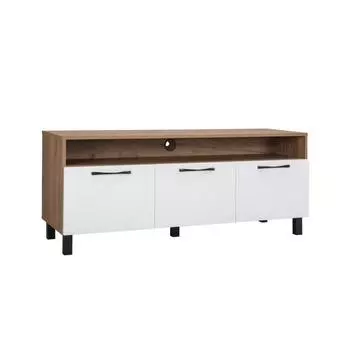 Тумба под ТВ Манхеттен 13.231, 1384х445х562, Дуб крафт табачный/Белый глянец