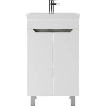 Тумба «Айсберг. Мечта», под раковину «Енисей 50», без ящика, 470386790, цвет белый/бетон