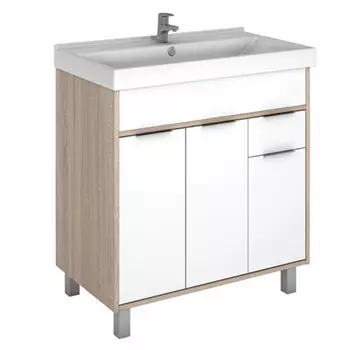 Тумба Домино Prime под раковину Fest 80, Дуб сонома, с 1 верхним ящиком