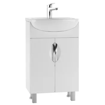 Тумба «Айсберг. Стандарт», под раковину «Элегия 50», без ящика, 486304820 мм, цвет белый