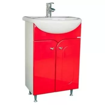 Тумба под умывальник "Уют 50 Радуга Красный" без ящика (разобранная) 29,1 х 49 х 82