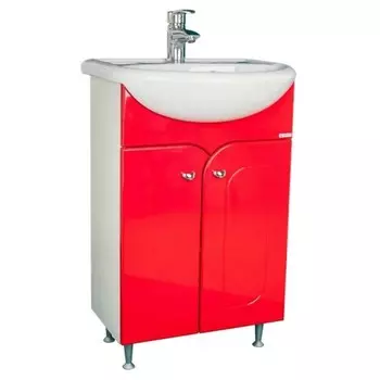 Тумба под умывальник "Уют 50 Радуга Красный" без ящика (разобранная) 29,1 х 49 х 82