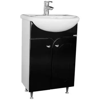 Тумба под умывальник "Уют 55 Радуга Черный металлик" без ящика(разобранная) 29,9 х 51,2 х 82 92233