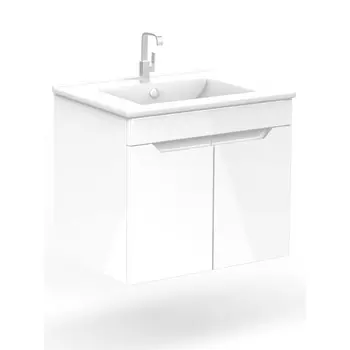 Тумба Домино Optima под раковину Quadro 60, подвесная, без ящиков, левая/правая