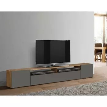 Тумба подвесная «Прага» New, 2130350382 мм, фасад ЛДСП, цвет таксония / диамант серый