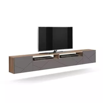 Тумба подвесная «Прага» New, 2130350382 мм, фасад ПВХ с фрезеровкой, цвет дуб каньон