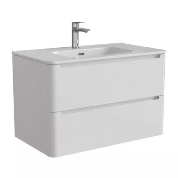 Тумба подвесная с раковиной IDDIS Edifice EDI80W0i95K, 80 см, белая