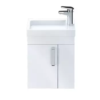 Тумба подвесная с раковиной IDDIS Torr TOR40WRi95K, 40 см, полки справа