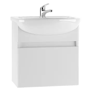 Тумба подвесная с раковиной "Элегия 50" Классик с одним ящиком В1 Айсберг