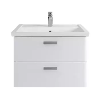 Тумба подвесная SanStar "Gretta 70" с раковиной "Фостер 70", белая