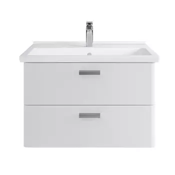 Тумба подвесная SanStar "Gretta 80" с раковиной "Фест 80", белая