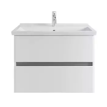 Тумба подвесная SanStar "Велья 80" с раковиной "Фест 80", белая