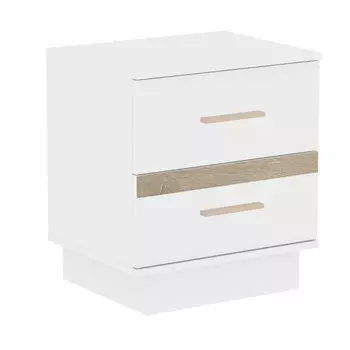 Тумба прикроватная «Анона 2», 500400564 мм, цвет белый/дуб сонома