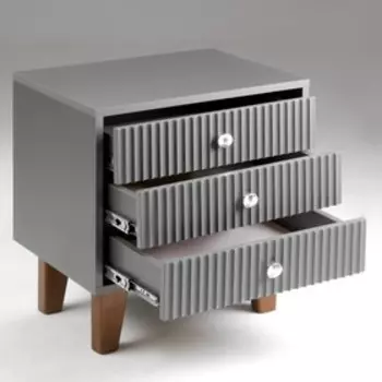 Тумба прикроватная Астория 3, 510х380х530, Графит/Эйхория МДФ 19мм