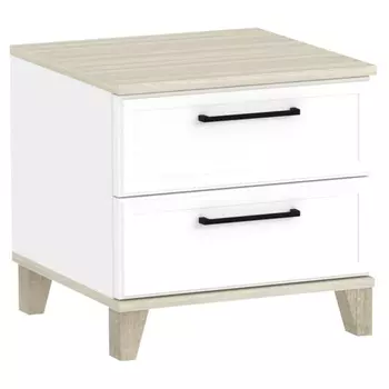 Тумба прикроватная Aurelio 41, 450455443 мм, цвет белый/блеквуд сатиновый