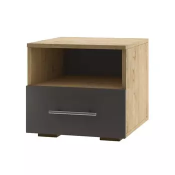 Тумба прикроватная «Бруно», 404414450 мм, цвет дуб вотан / серый графит