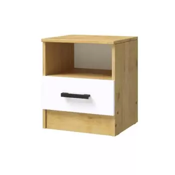 Тумба прикроватная напольная «ЭКО», 400375468 мм, цвет дуб вотан/белый