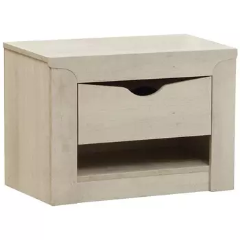 Тумба прикроватная «Лючия» 33.12, 612 364 454 мм, цвет бетон пайн белый / венге