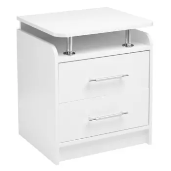 Тумба прикроватная «Клик Мебель. Милан», 600500410 мм, цвет белый бриллиант