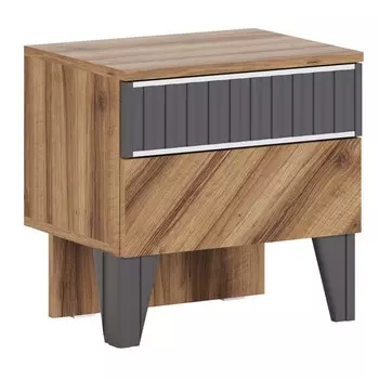 Тумба прикроватная «Моника №3», 450320450 мм, цвет авелано/графит антистрейч супермат