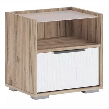 Тумба прикроватная «Николь №2», 500350450 мм, цвет дуб альпийский / белое сияние