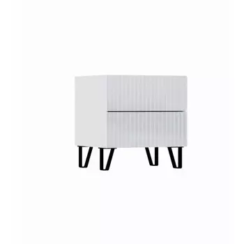 Тумба прикроватная Оливия, 500х442х530, Белый/Белый глянец