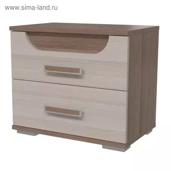 Тумба прикроватная ПАЛЬМИРА 500х330х440 Ясень шимо темный/светлый