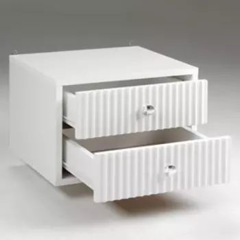 Тумба прикроватная подвесная «Астория», МДФ 19 мм, 400350270 мм, белый/ белый