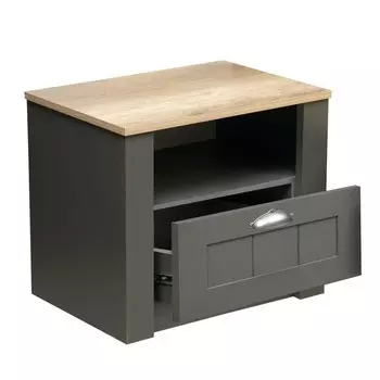 Тумба прикроватная «Прованс» 37.16, 548392476 мм, цвет диамант серый / дуб каньон