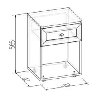 Тумба прикроватная Sherlock 64, 400353565 мм, цвет дуб сонома