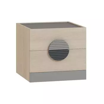 Тумба прикроватная «Тиволи», 450 446 400 мм, цвет дуб сонома / глиняный серый / графит