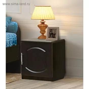 Тумба прикроватная «Венеция 2» с дверью, 400х390х486 мм, цвет венге / венге матовый