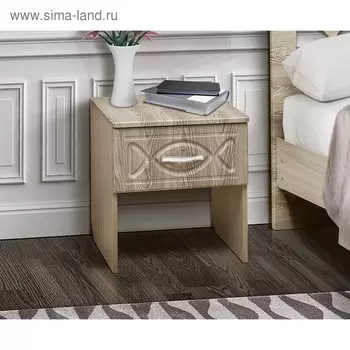 Тумба прикроватная «Венеция 7» с ящиком, цвет ясень шимо светлый / арон матовый
