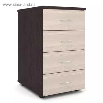 Тумба приставная, 430х550х750 мм, венге/дуб