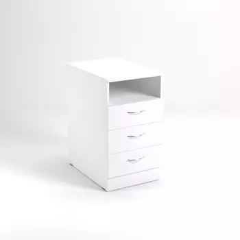 Тумба приставная TEKKA, 42,5х68х59 см, цвет белый шагрень