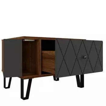 Тумба «Римини», 584х440х413 мм, исп. 2, цвет графит софт / дуб каньон тёмный