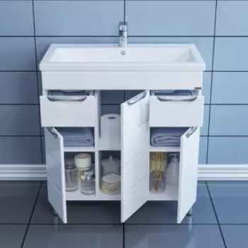 Тумба "Родос 80" с раковиной "Фостер 80"