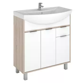 Тумба с раковиной "Амур 80" Prime Дуб сонома В1 Домино