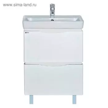 Тумба с раковиной «Венера 70», 2 ящика, цвет белый