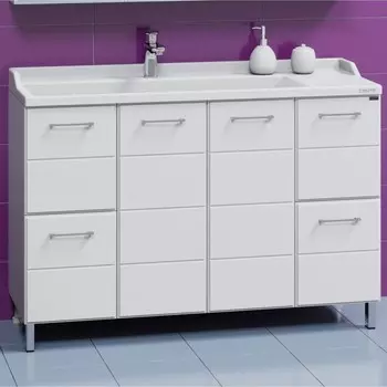 Тумба СаНта «Омега 120» напольная с раковиной «Sirius 120»