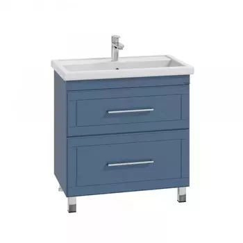 Тумба СанТа «Венера 80» напольная с раковиной «Фостер 80», дуб адриатика