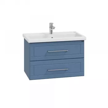 Тумба СанТа «Венера 80» подвесная с раковиной «Фостер 80», дуб адриатика