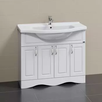 Тумба СаНта «Верона 100» напольная с раковиной «Эльбрус 100»