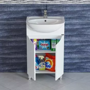 Тумба "Сатурн 50" напольная с раковиной "Уют 50"