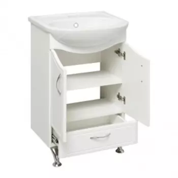 Тумба "Севилья 60" с раковиной "Уют 60" 47 х 61 х 80 см