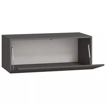 Тумба «Шерлок», 902410350 мм, 1 дверь, цвет ЛДСП графит серый / МДФ графит