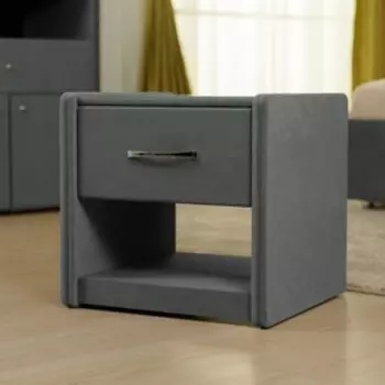 Тумба широкая «Алеро», 500 × 470 × 475 мм, 1 ящик, стекло, велюр, цвет st velvet 16