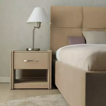 Тумба широкая «Алеро», 500 × 470 × 475 мм, 1 ящик, стекло, велюр, цвет st velvet 7