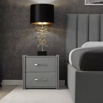 Тумба широкая «Алеро», 505 × 470 × 475 мм, 2 ящика, стекло, велюр, цвет st velvet 16